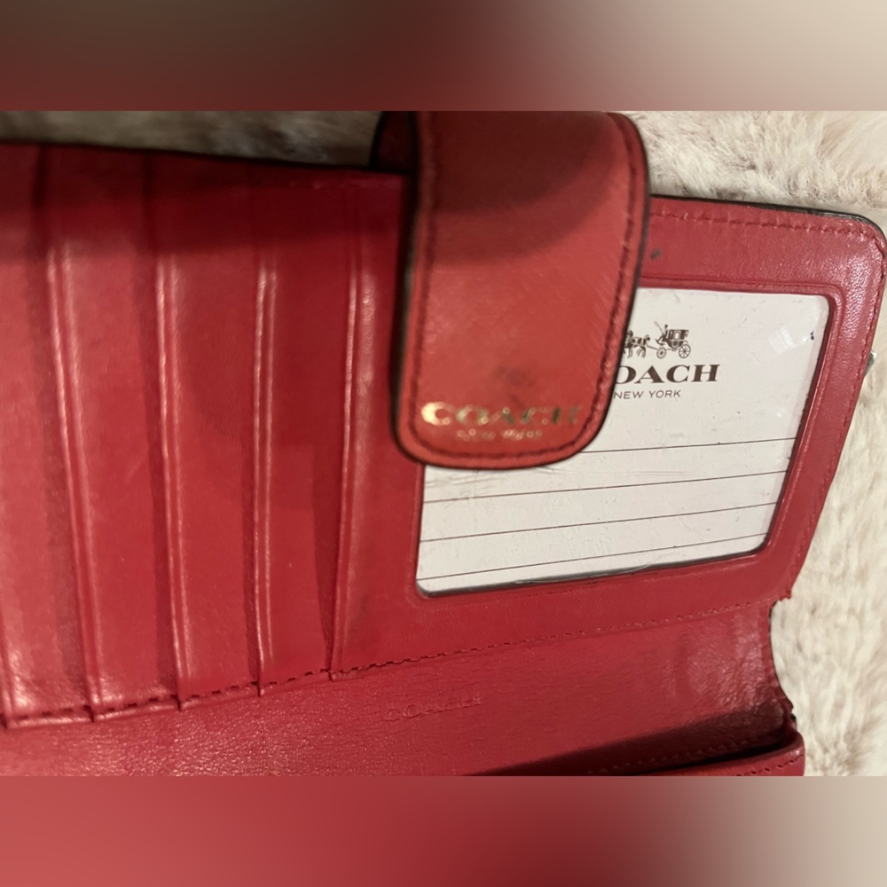 Coach pink leather wristlet wallet well loved luxe quiet luxury classic style - Picture 7 of 11